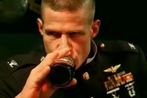 kinky Military chap romping Bartender