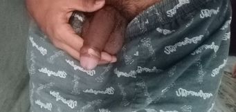 naked boyfriend cum black big cock.