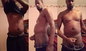 Showing off my big uncut cock to black twinks