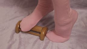 Pink Sock Foot Roller Massage