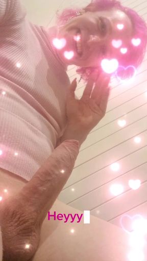Trans amateur solo masturbation session