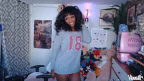 black trans girl vanniall unloads massive cumshot in full webcam show - ebony girldick bbc masturbation solo cumshot