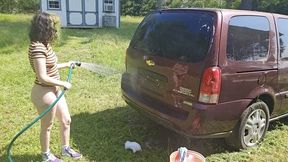 Washing my Car as a Bottomless Nudist