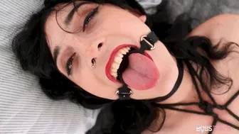 Petite Trans Zuzu Flowers Tied Gagged for Kinky Anal BDSM Shame