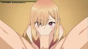 Marin Kitagawa sucking a big cock