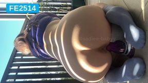 Taking a knotty alien dick in my pussy while out on my patio 4K 60fps