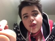 femboy did his makeup for this sloppy head  ✨