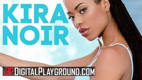 Kira Noir Swallows Cum from Small Hands