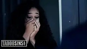 Ebony Wife Scarlit Wild Fucks the Delivery Man While Her Exposed Husband Isolates in the Next Room