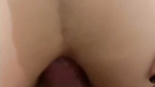 White Penis point of view oriental Anal Fucked and Cum into Booty