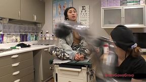 Latina beauty Jasmine Rose shows off her assets in a medical exam