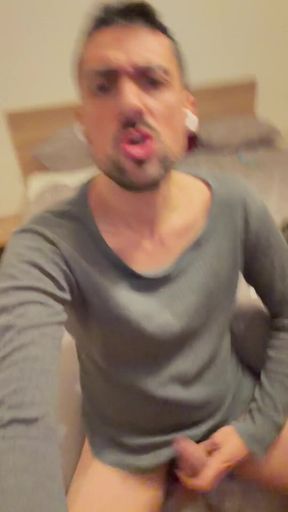 Hot Daddy Jerks off and Busts a Thick Load   Clip 1