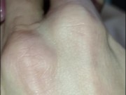 cum in my mouth, I play with your cum, and I swallow it, closeup, naughty gay, tongue, sloopy