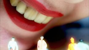 Giantess Finger Fetish: Tiny Men Glued to Fingers & Licked Clean, Saliva Tease Close-Ups