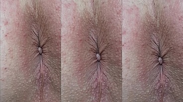 MACRO SLOW MO Ass Up Orgasm 13 Contractions of My Anus at 50 and 10 percent speed