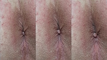 MACRO SLOW MO Ass Up Orgasm 13 Contractions of My Anus at 50 and 10 percent speed