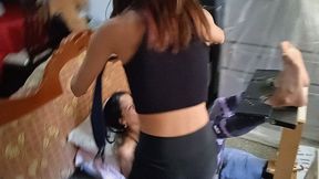 "MARIA PUTS NINOSKA IN THE STOCKS ON THE GUILLOTINE"
