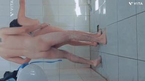 My neighbor is waiting for me in the room of my own house