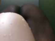 Phat bubble butt riding! Close up view