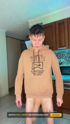 I Couldnt Stop Stroking My Big Cock Until I Covered the Floor in Sperm