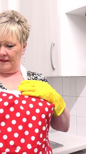 Auntjudys - Fucking Your Busty Mature Wife Chantelle Blue in the Kitchen (pov)