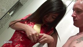 Hot Japanese Seductress Sasha Ignites Passionate Solo Performance