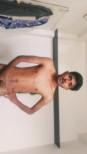 Indian gujrati boy with big cock playing hard and masterbate with cock