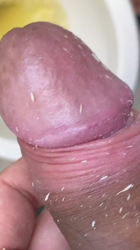 Quickie Cuming in the Work Bathroom