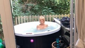 Back in my favourite hot tub doing my favourite thing…