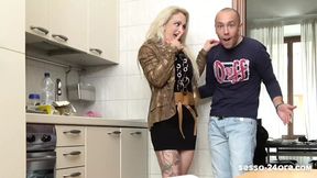 Hot Italian Mature Milf Dominates Young Guy With Words &mdash;  so that he cums fast