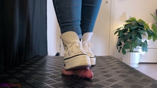 Girlfriend Converse Demolition - Cock Balls Crush Trample, Shoejob, Bootjob, CBT, Ballbusting