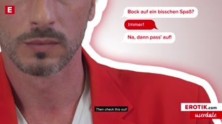 Black-haired beauty Nelly Kent spoils her shy fan! (GERMAN)