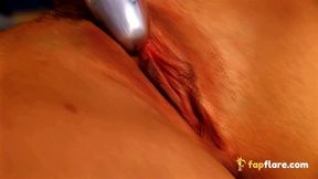 Blonde Bombshell Samantha Ryan Pleasures Herself with a Thick Vibrator