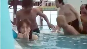 Beauty's Steamy Pool Rendezvous - Unfiltered JAV Passion