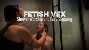 Shower Worship and Face Slapping