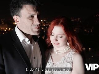VIP4K. A Nasty Redheaded bride filmed a Homemade Porn clip with her Spouse right after the Wedding