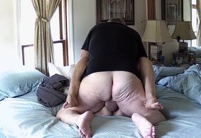 MILF Step Aunty Shows Wrinkled Soles High Arch Feet While Fucking