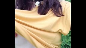 Exhibitionistic amateur teen Hanna Drowzee is OUT IN PUBLIC masturbating and flashing her tits LIKE A SLUT SO EVERYONE CAN SEE!