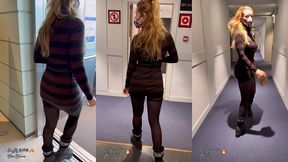 apres le petit dej, exhib dans l ascenseur et les couloirs de l hotel ❤