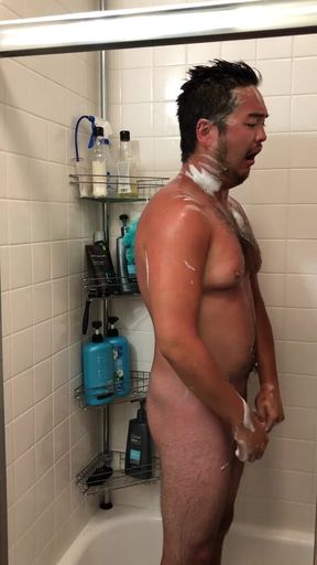 Post fuck shower and scrub down clean