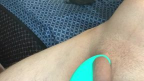 French MILF enlarges his big cock with sex toys