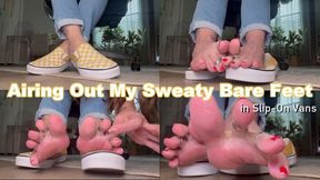 Airing Out My Sweaty Bare Feet in Slip-On Vans