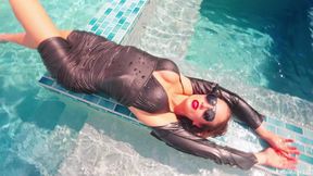 Wet Faux Leather with Camille