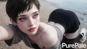 this pale goth bitch turned out to be a real masochist and begged me to hold her close to me during a hard fuck [ai]
