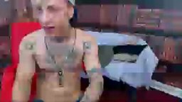 Guy with Tattoos Jerking Off