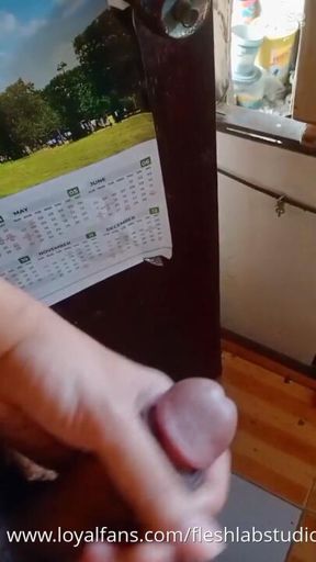 Pinoy Twink Strokes His Big Dick Just Feet From His Unsuspecting Roommate