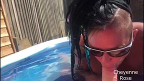 Paddling pool fuck and suck