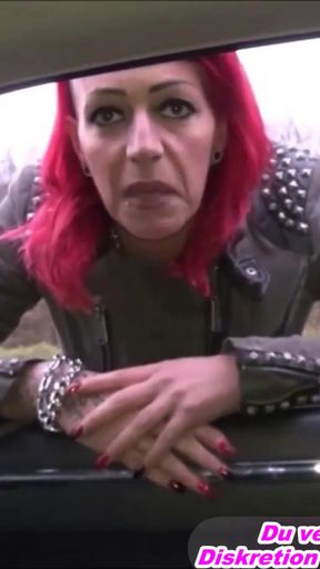 Amateur fuck at Highway with german red head german bitch   Clip 1