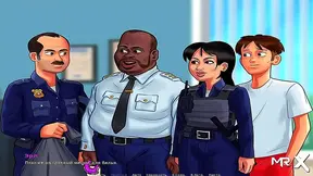 Hentai Cartoon – Summertime Saga’s Sexy Officer Gets Creampie After Passionate Kiss