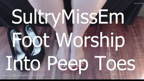 Foot worship w peeptoes